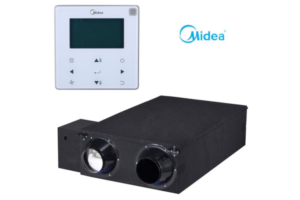 Midea HRV-D2000(B) (2000 m3/h, 230V, 1 fázis) WDC-120G/WK távirányítóval