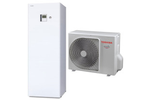 Toshiba HWT-801HW-E / HWT-1101F21ST6W-E ESTIA All-in-One Hydrobox (R32, 1 fázis, 6 kW-os elektromos patronnal, beépített HMV tartállyal)